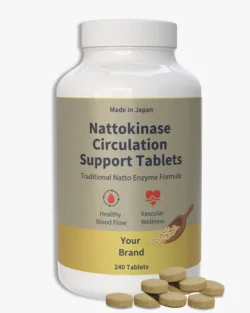 Nattokinase Circulation Support Tablets | Heart & Vascular Wellness | Made in Japan | 240 Tablets
